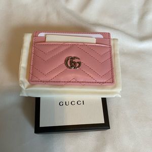 Gucci Marmont Card Case Wild Rose